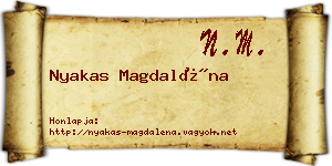 Nyakas Magdaléna névjegykártya